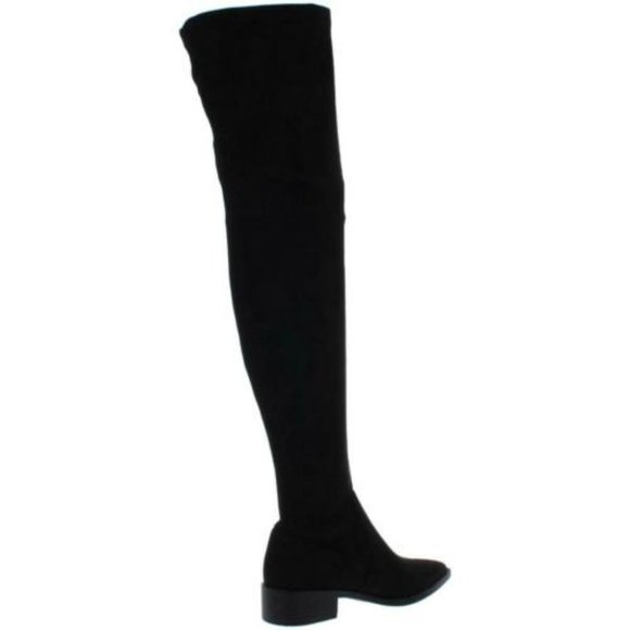 STEVE MADDEN Jody Black Faux Suede Over The Knee Riding Boots SZ 6.5 New w/o Box - Picture 3 of 10